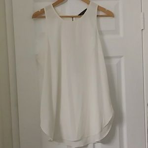 Banana Republic white flowy tank w/ zipper size L